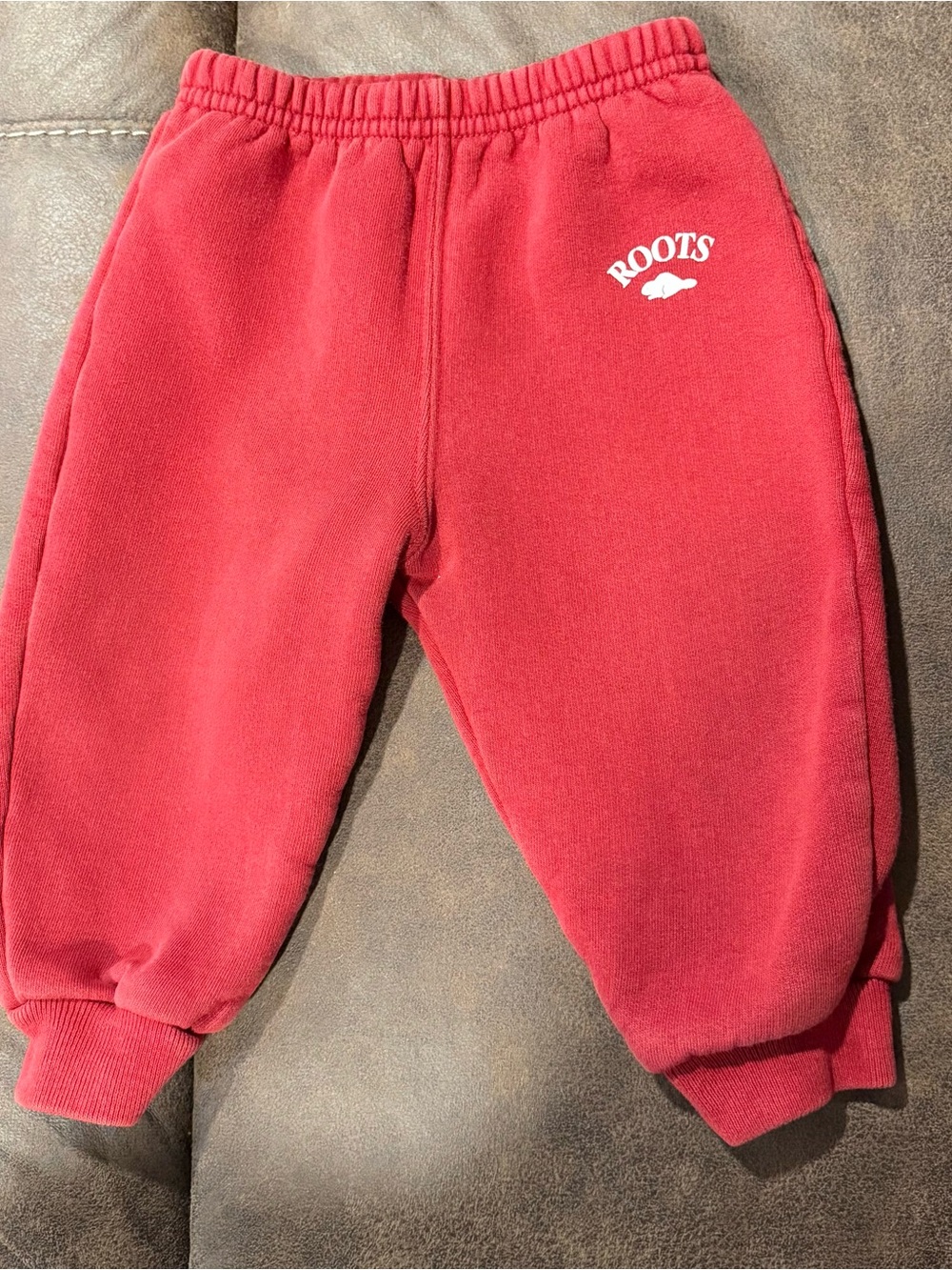 Roots Baby Red Fleece Sweatpants